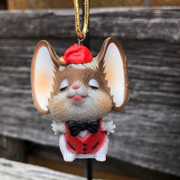 Christmas Vintage Mouse lot Xmas mice decor ornament 90s 80s a 7pc mixed lot β€οΈπ - Picture 5 of 12